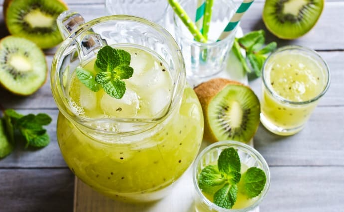 Mint Kiwi Lemon Recipe Drink | Home Made Mint Kiwi Lemon Recipe